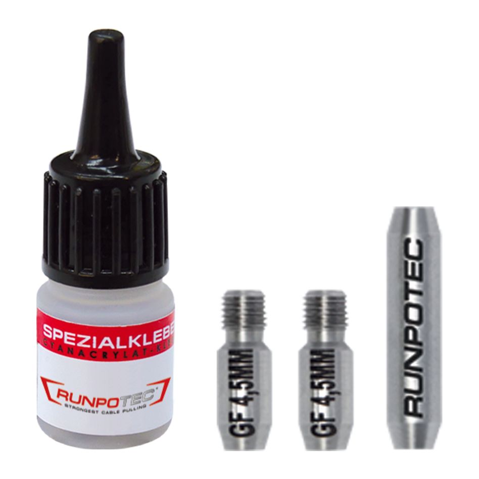 Runpotec 20250 Edelstahl Reparatursatz Ø 4,5mm Glasfaser Zugfeder, 4-teilig