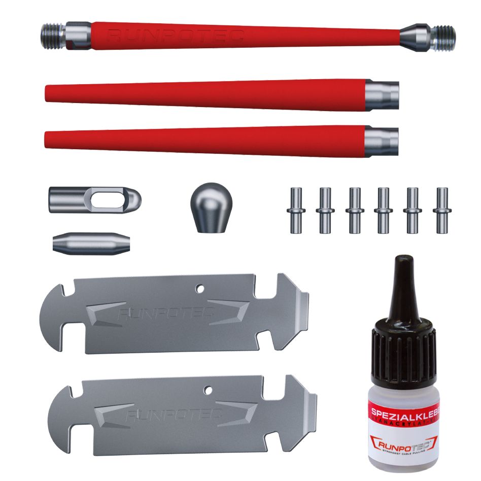Runpotec 20819 GF3 Reparatursatz Ø 3mm Glasfaserzugfeder, 15-teilig
