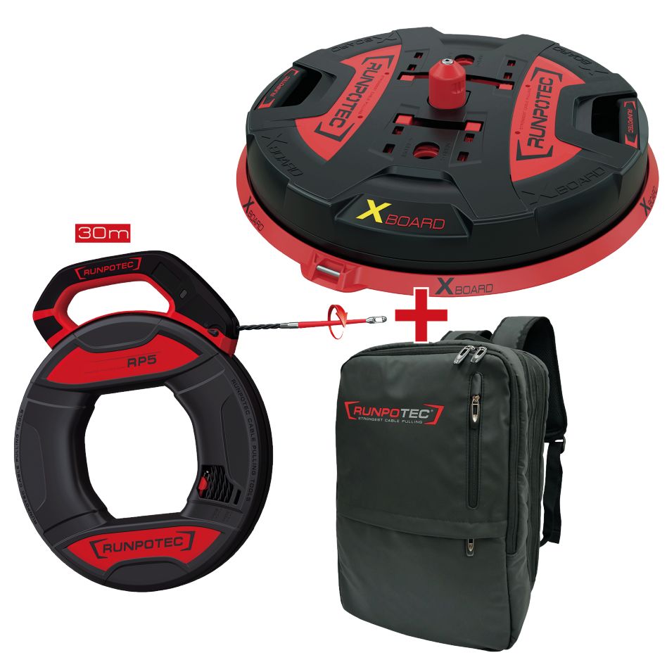 Runpotec 11147 ACTION KIT X Board XB500 + RUNPO 5 Trek-Feder 30m + Rucksack