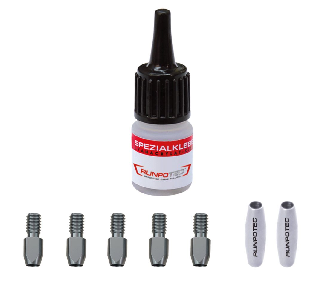 Runpotec 20951 GF3 SLIM Reparatursatz Ø 3mm Glasfaserzugfeder, 8 Stück