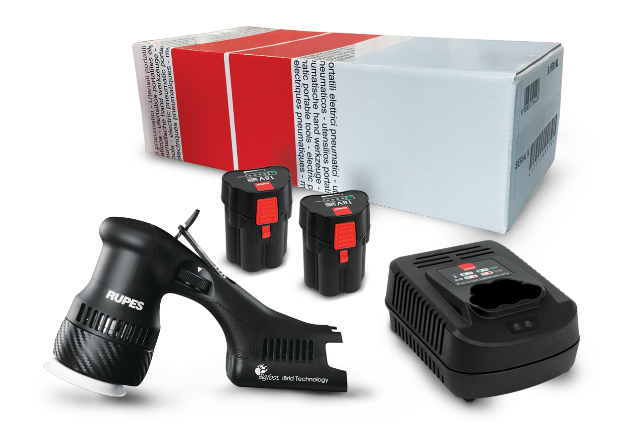 Rupes RU-HLR75/STB HLR75/STB iBrid Mini-Exzenter-Akkupolierer-Set 75mm 18V 2.5Ah
