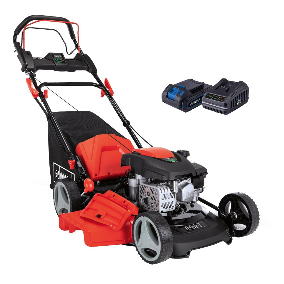 Scheppach 5911244903 Benzin-Rasenmäher MS150-46E 150cc 9HP (mit Batterie)