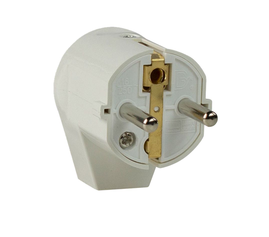 Schwabe 45041 Schrägstecker 230V/16A IP20 Weiß