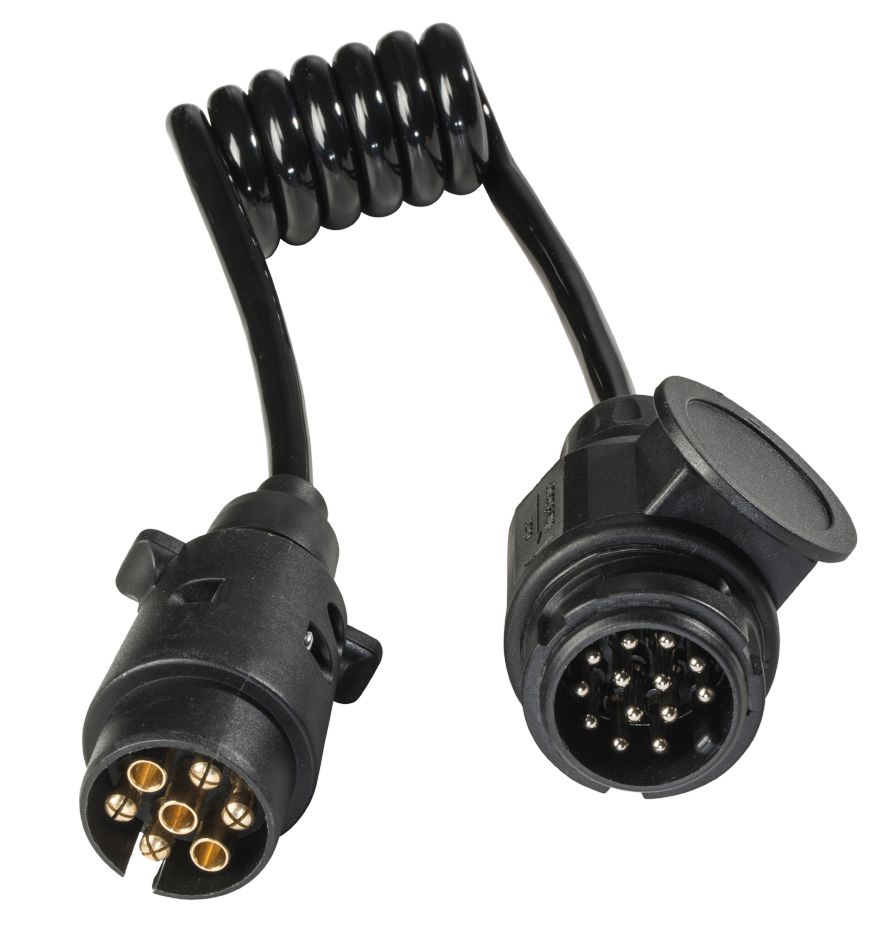 Schwabe 61475 Camping-Adapterkabel 12V IP44 13-polig Fahrzeug auf 7-polig Anhänger 1m
