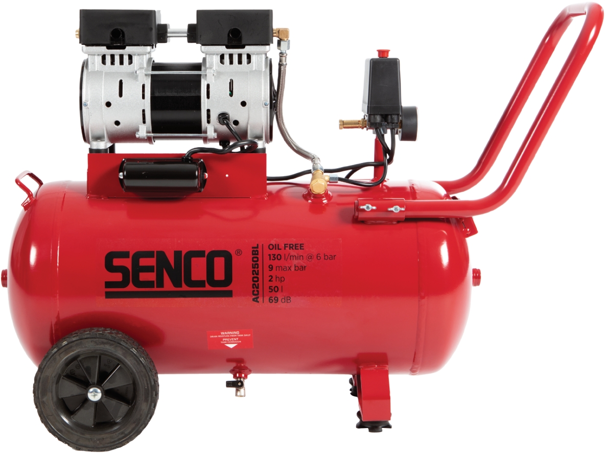 Senco AFN0039EU AC20250BL-EU Ölfreier, leiser Kompressor 50 Liter