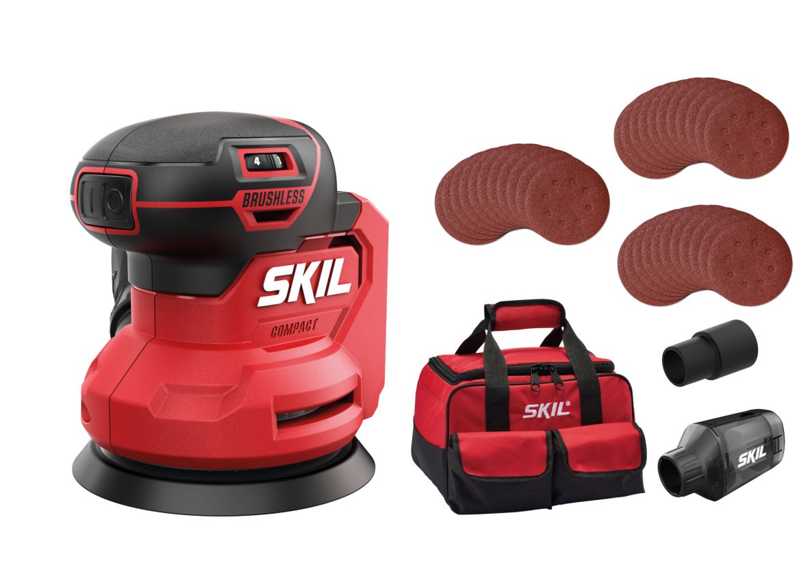 SKIL SR1E3751FA Exzenterschleifer 125mm 20V Compact bürstenlos exkl. Akkus und Ladegerät in Tasche