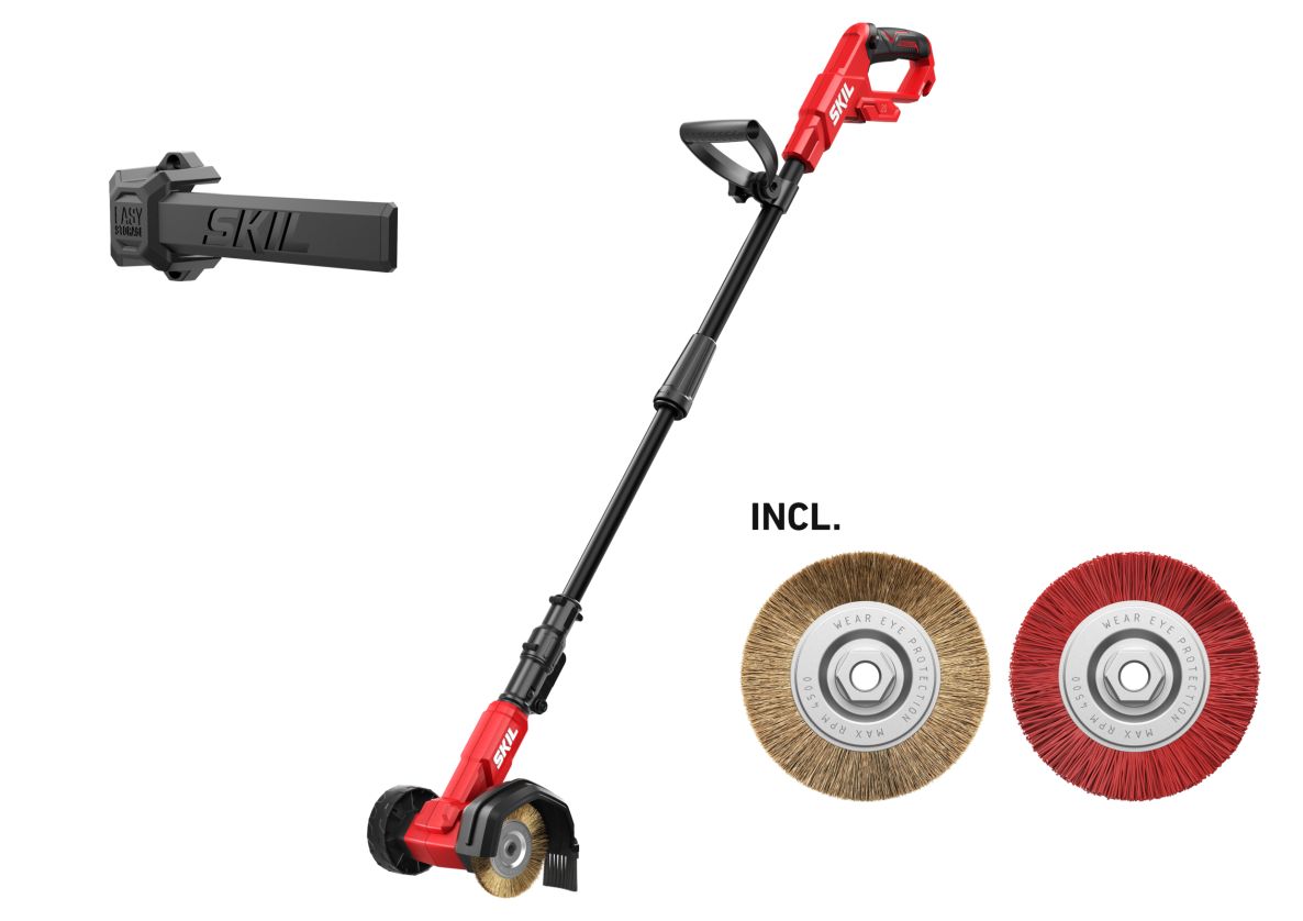 SKIL GV1E0661CA Akku-Fugenreiniger Unkrautbürste 20V bürstenlos exkl. Batterien und Ladegerät im Karton