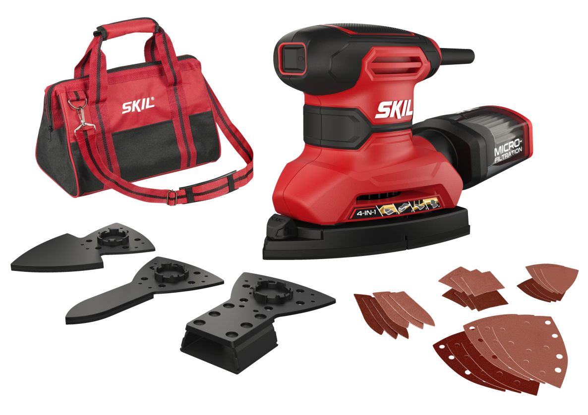 SKIL SR1E7261DA Multischleifer kompakt 160W in Tasche + 15x Schleifpapier