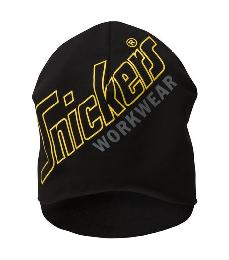 Snickers Workwear 90300400000 9030 Flexiwork Stretch Fleece Beanie mit Aufdruck Größe Einheitsgröße Schwarz (0400)