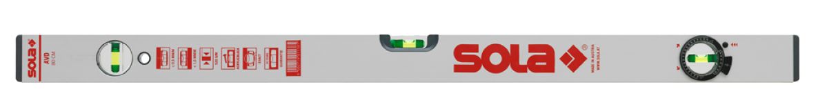 Sola 01121101 1121101 AVD80 Blockwasserwaage 80 cm ( 3 Libellen)