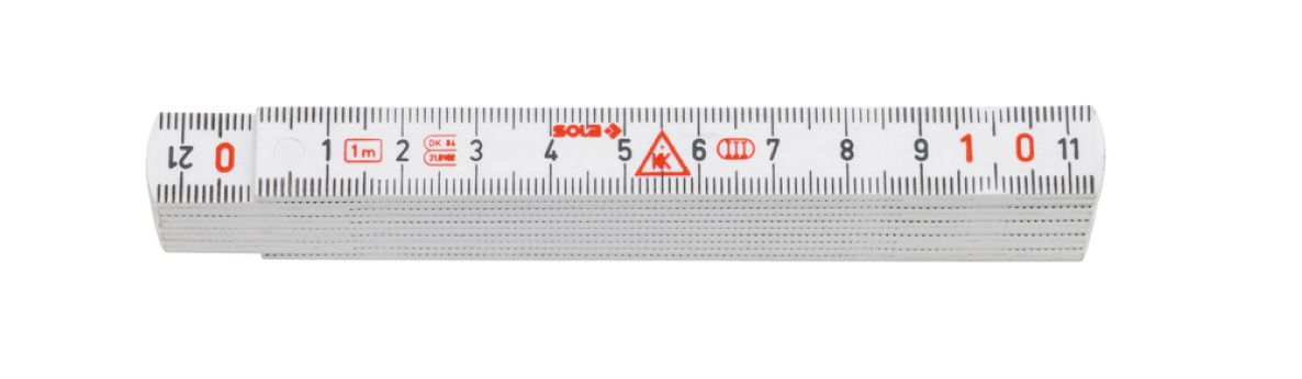 Sola 53031301 HKM 1/10W Zollstock Holz 1m - 10 Stück