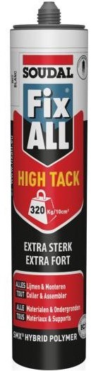 Soudal 153984 Montagekit Fix - All "High-Tack" Komo Weiß 290ml