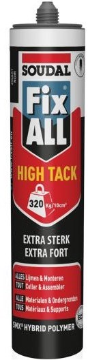 Soudal 153986 Montagekit Fix - All "High-Tack" Komo Schwarz 290ml