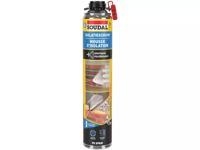 Soudal 155165 Sprühbarer Isolierschaum für Sprühpistole, 700 ml