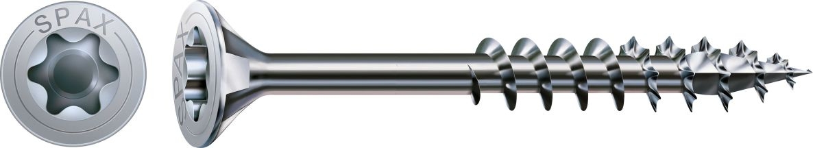 SPAX 0191010601505 Universalschraube 6 x 150 mm, Senkkopf, T-STAR PLUS T30, Teilgewinde, WIROX - 100ST