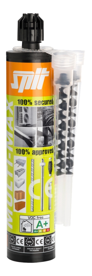 Spit Befestigung 060040 Multi-Max PLUS Injektionsmörtel 280 ml (inkl. 2 Mischdüsen CM12L)