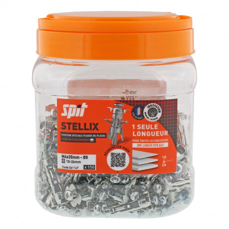 Spit Befestigung 060143 Stellix Hohlwanddübel mit Schraube M4/35 150 Stück in Dose