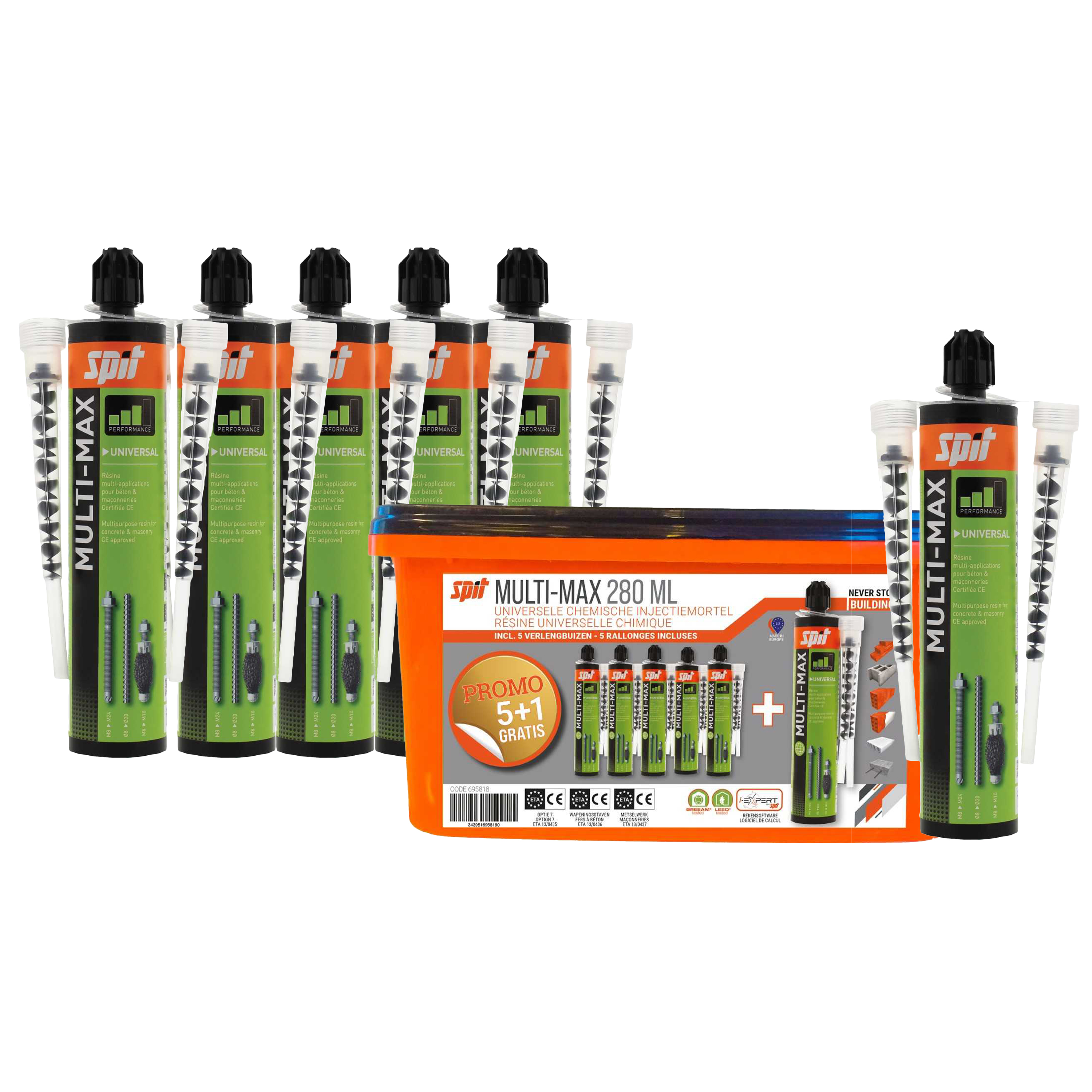 Spit Befestigung 695818 Multimax 280 ML Chemieanker 5 1 in Eimer