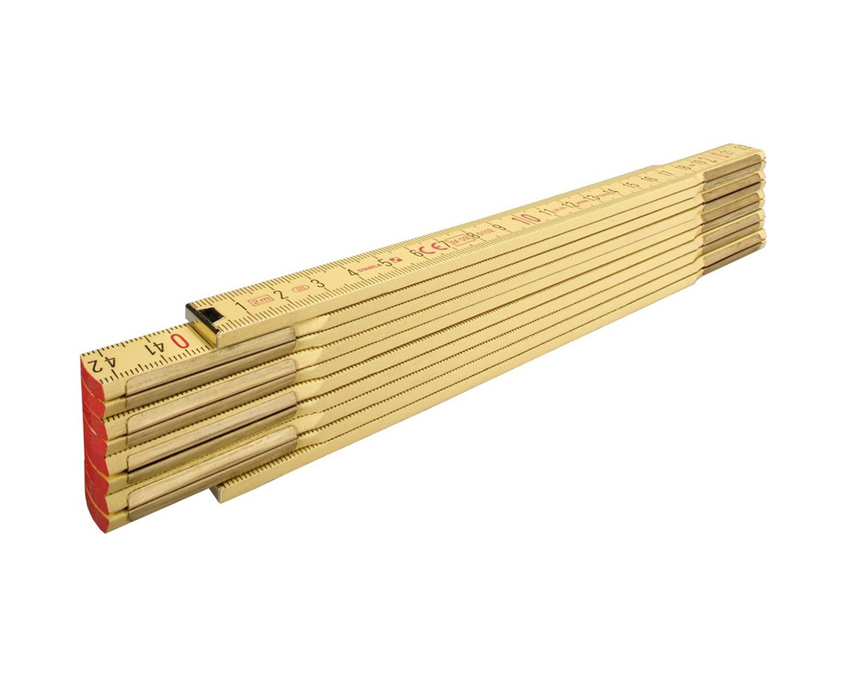 Stabila 01104 Holz-Gliedermaßstab 2M Typ 607 hellgelb