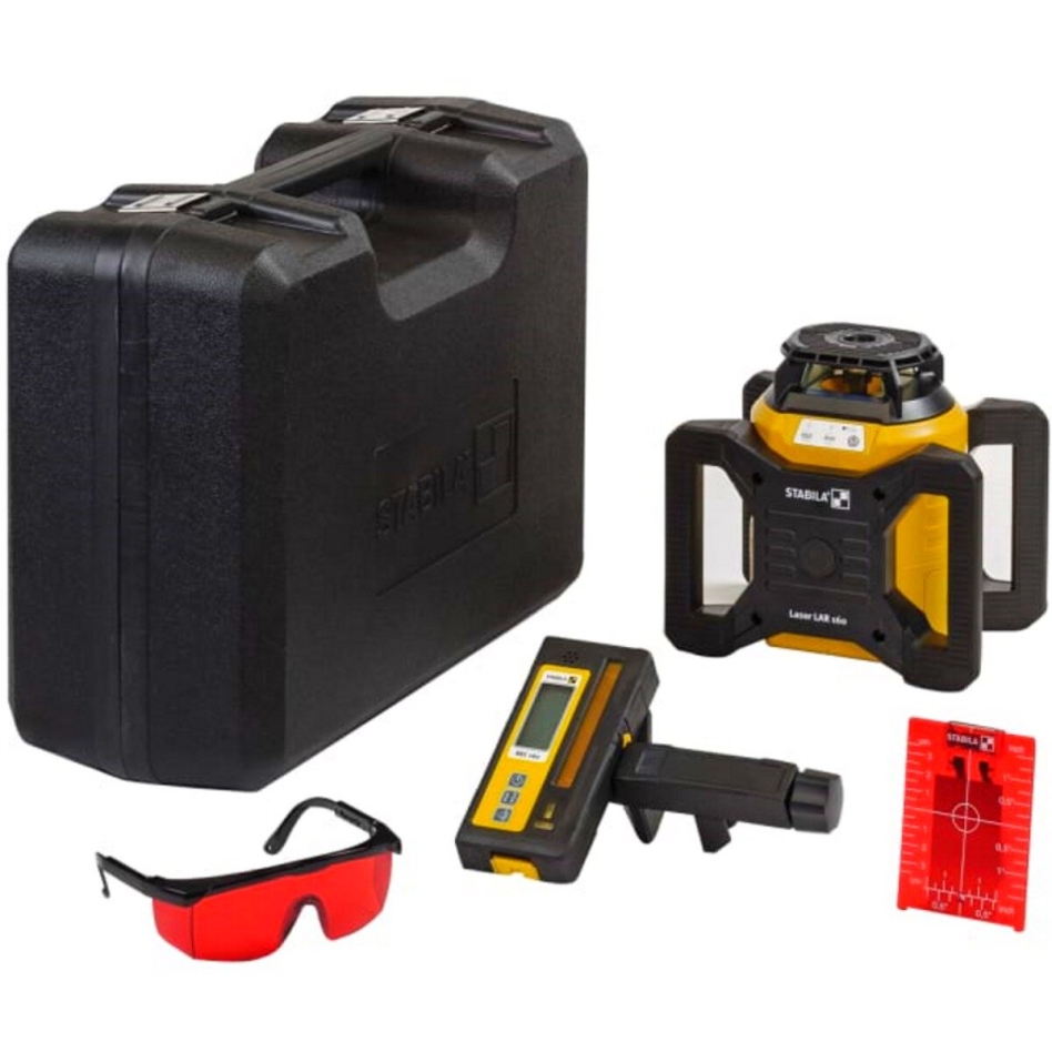 Stabila 19157 Rotationslaser LAR 160 Rot, 5-teiliges Set