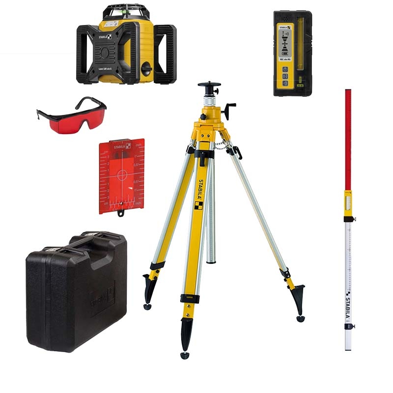 Stabila 19241 Rotationslaser LAR 160 Rot, 7-teiliges Set