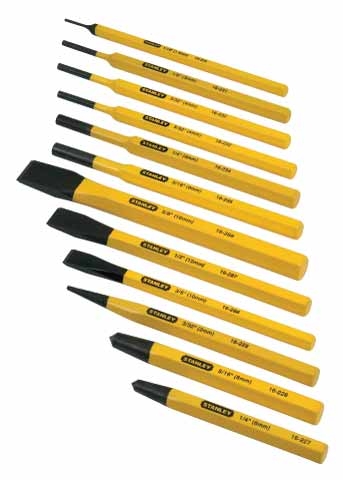 Stanley 4-18-299 Kaltmeißel- und Dübelset 12-tlg.