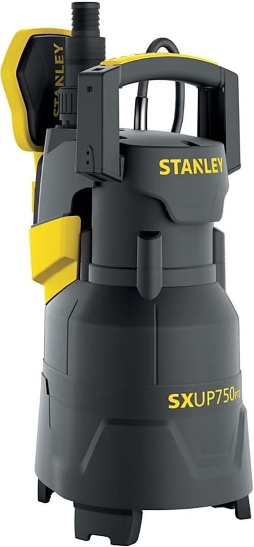 Stanley 51767 SXUP750PTE Kunststoff-Tauchpumpe 230 V, 750 W, IPX8, inkl. 10 m Netzkabel