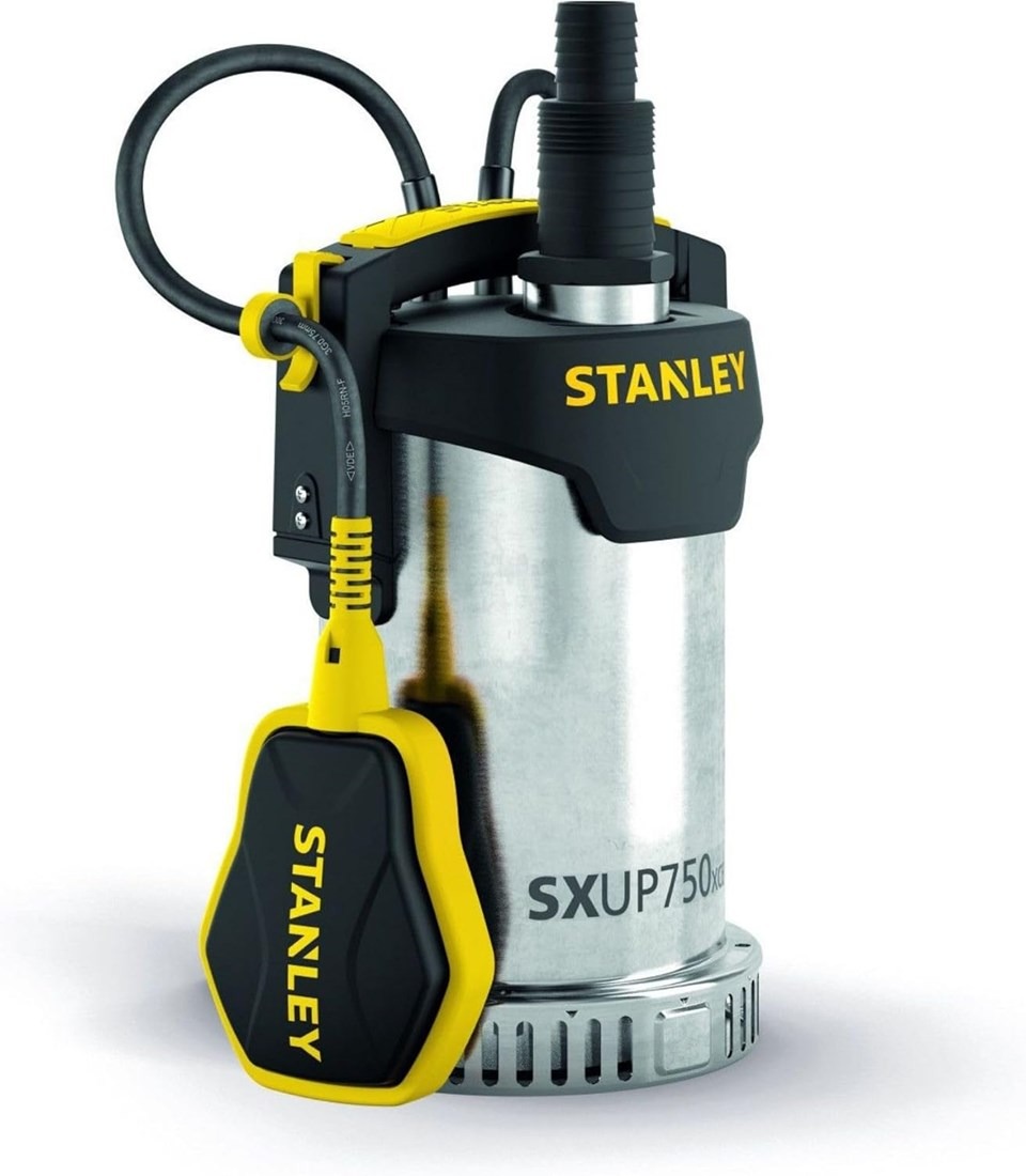 Stanley 51768 SXUP750XCE Edelstahl-Tauchpumpe 230 V, 750 W, IPX8, inkl. 10 m Netzkabel