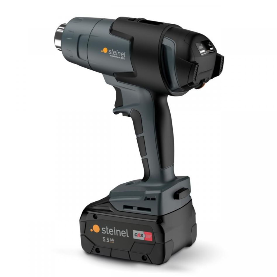 Steinel 068226 MobileHeat 3 Cordless Heißluftpistole 1x 18V 5.5Ah Akku und Ladegerät im Koffer