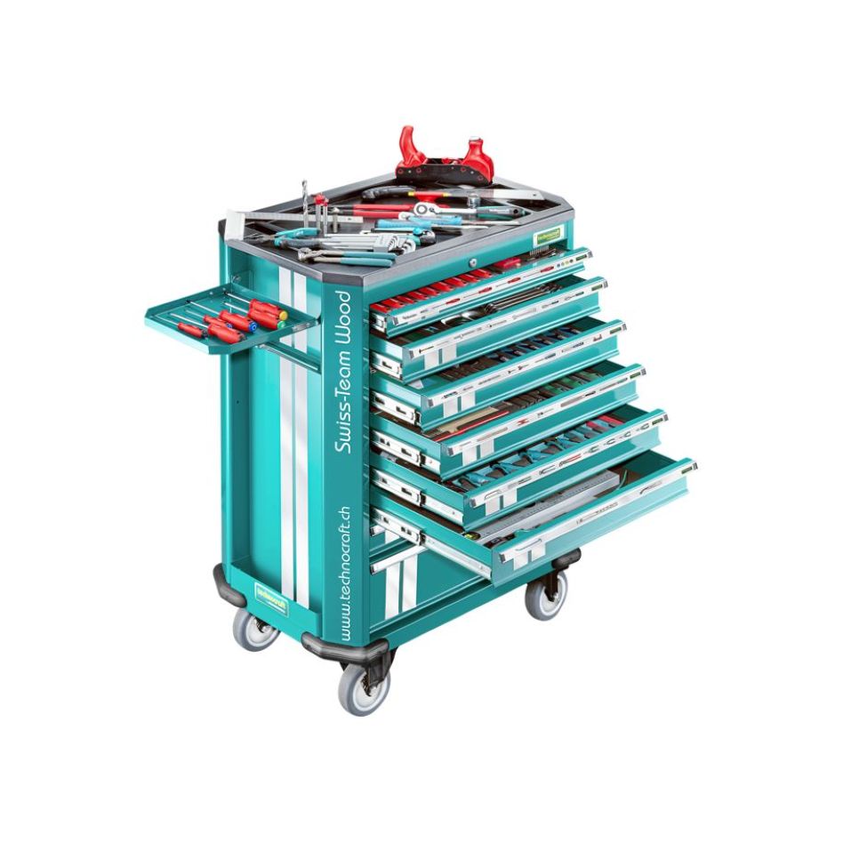 technocraft 729718 Werkzeugwagen SWISS TEAM WOOD 282 Stück
