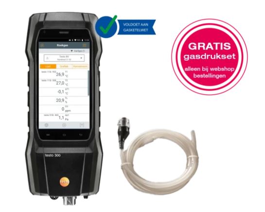 Testo 0564 3004 12 300 Black Edition Set Abgasanalysator