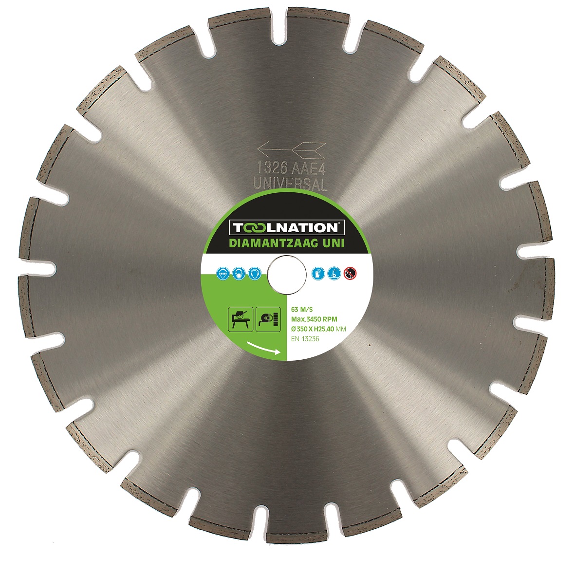 Toolnation PEL3504TNA Diamantzaagblad Universeel 350x25,4 mm