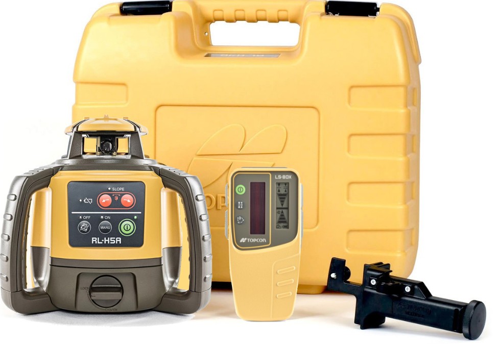 Topcon 1052624-01 RL-H5A + LS-80X Baulaser + Empfänger - Professioneller Baulaser mit Einzelabweichung