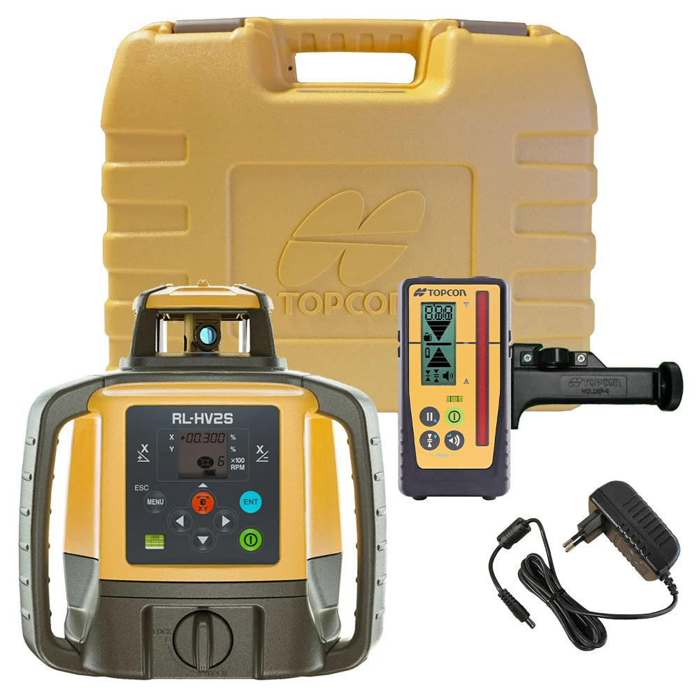 Topcon 1051612-24 RL-HV2S + LS-100D Multifunktionaler Baulaser mit doppelter Neigung