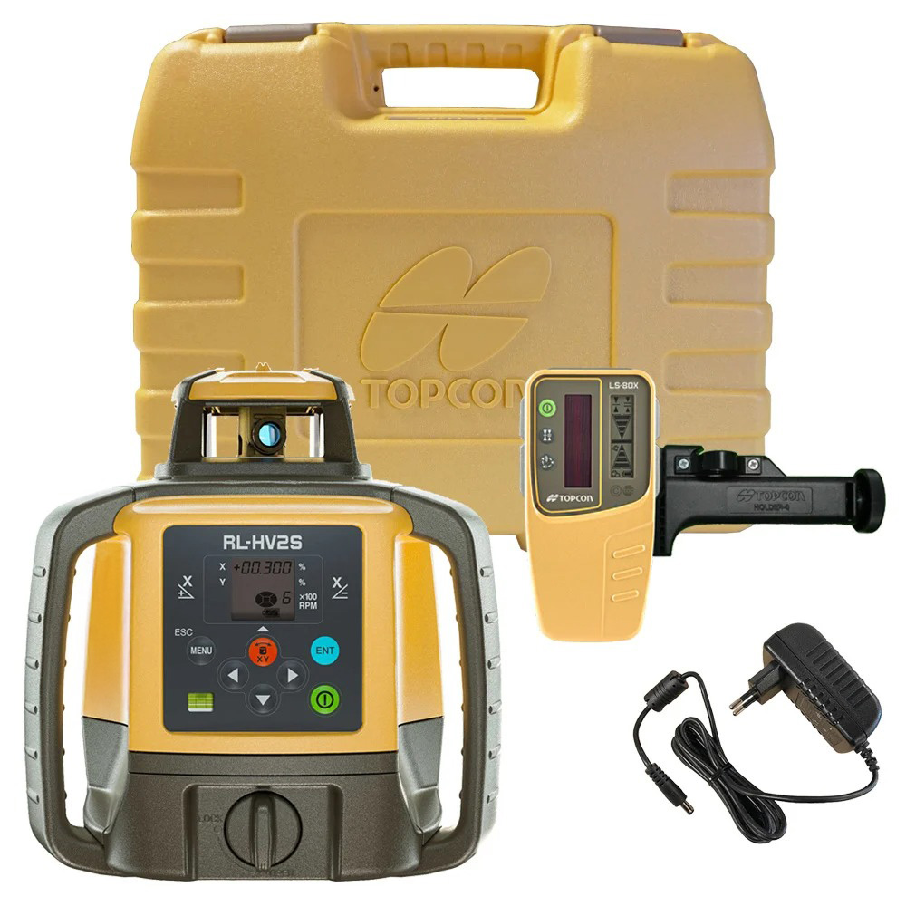 Topcon 1051612-23 RL-HV2S + LS-80X - Multifunktionaler Baulaser mit doppelter Neigung