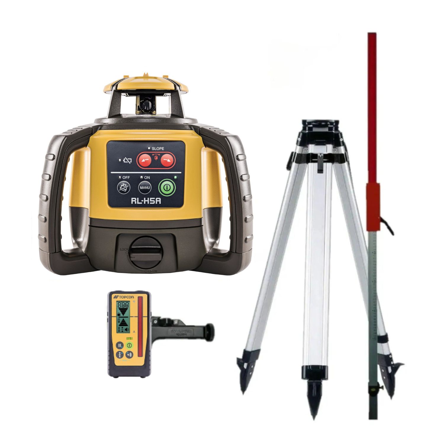 Topcon 1052626-01Set RL-H5A + LS-100D Baulaser-Set - Professioneller Baulaser mit Einzelabweichung