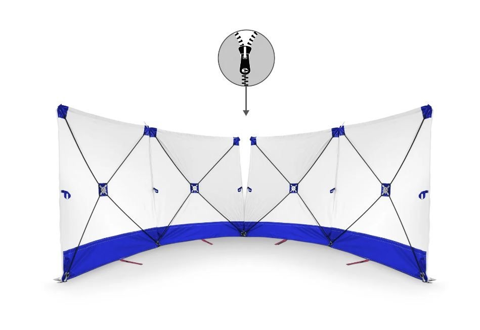 Trotec 4110000017 VarioScreen 4x180x180 7,20 m teilbar Blau