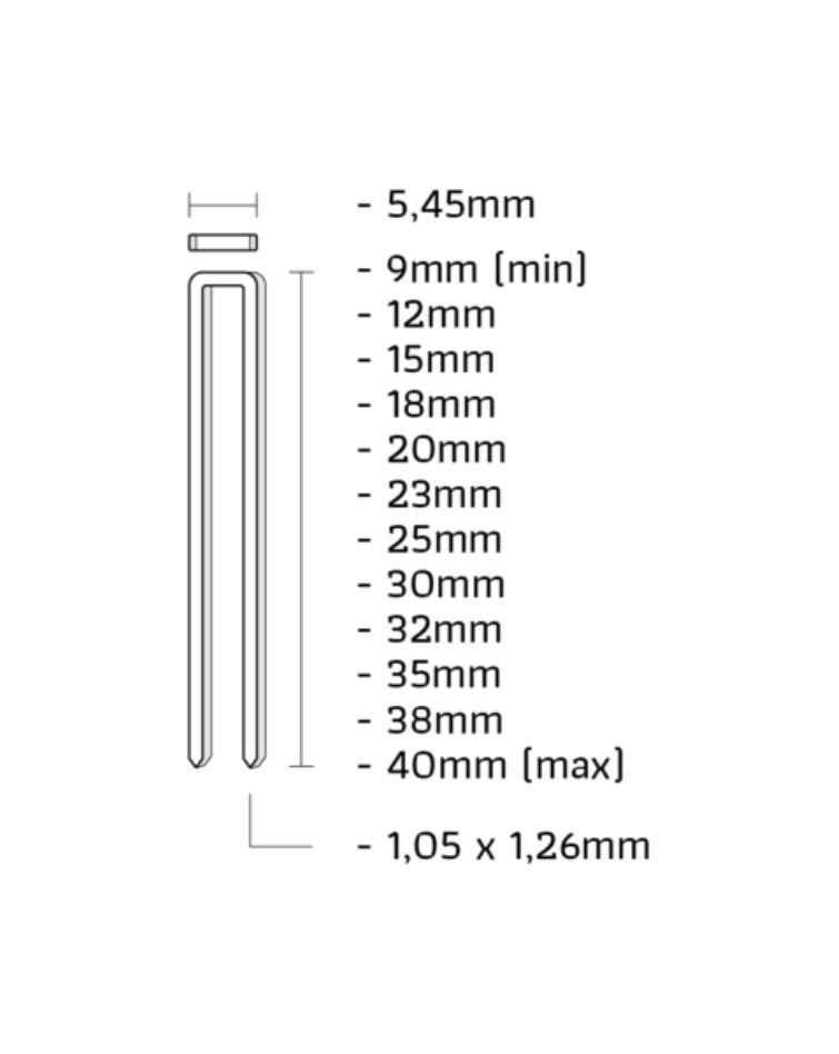 Union E-12CHHS E-Klammer verzinkt goldlook Länge 12mm 12000Stk