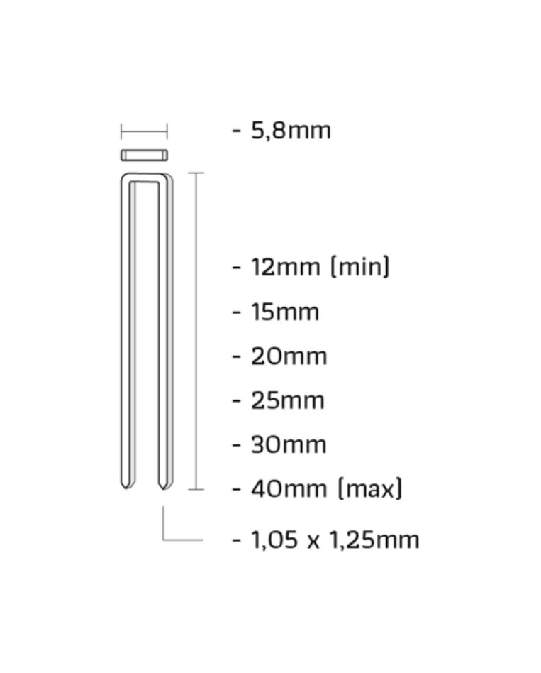 Union EB20CRHM E-Kerbe Edelstahl gehärtet Länge 20mm 8000Stk