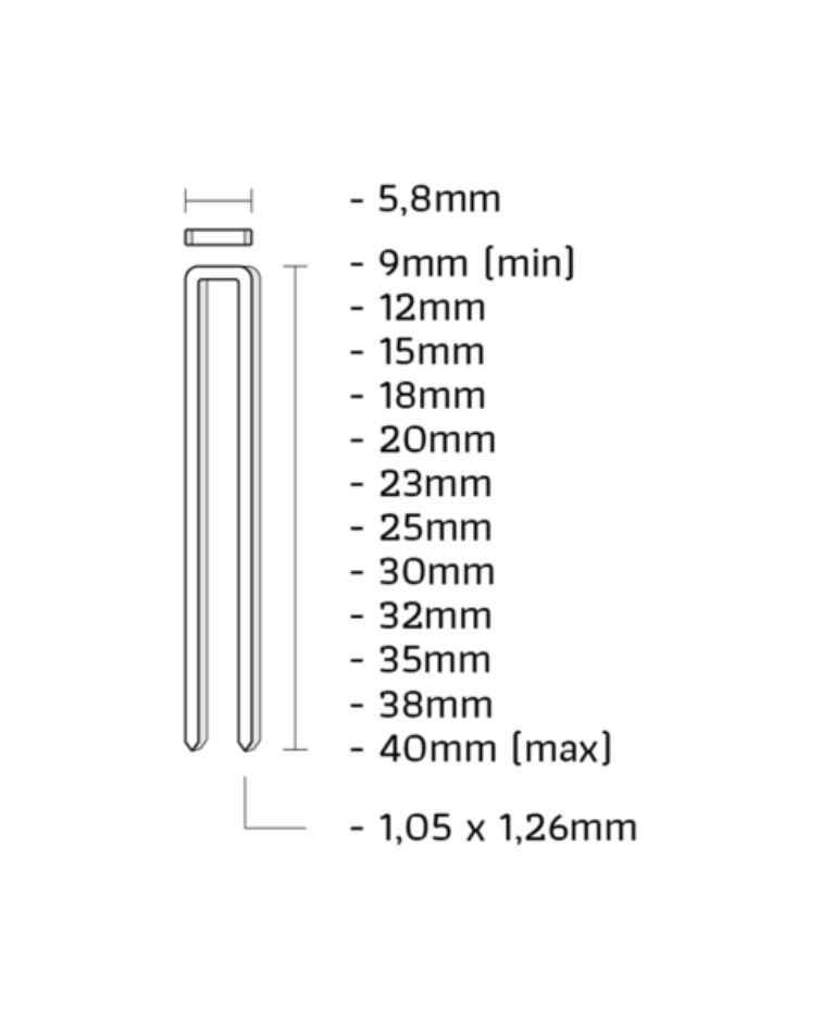 E-12CVKI E-niet gegalvaniseerd lengte 12mm 5000st