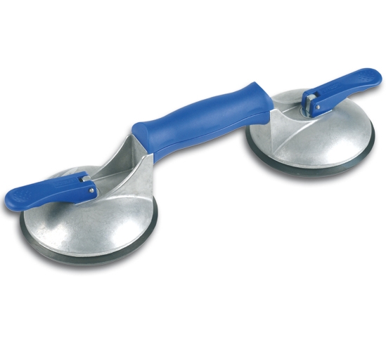 Veribor BO 602.42BL BO602.42BL Blue line Saugheber, 2 Noppen mit Längshandgriff für gebogene Flächen 50 kg