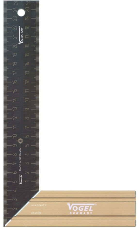Vogel 504036-2 Zimmermannswinkel Aluminium 400 mm gelasert Typ B