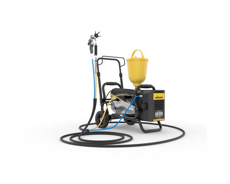 Wagner 2353393 SuperFinish 23 Plus Aircoat Spraypack Farbspritzgerät mit AB100 Kompressor