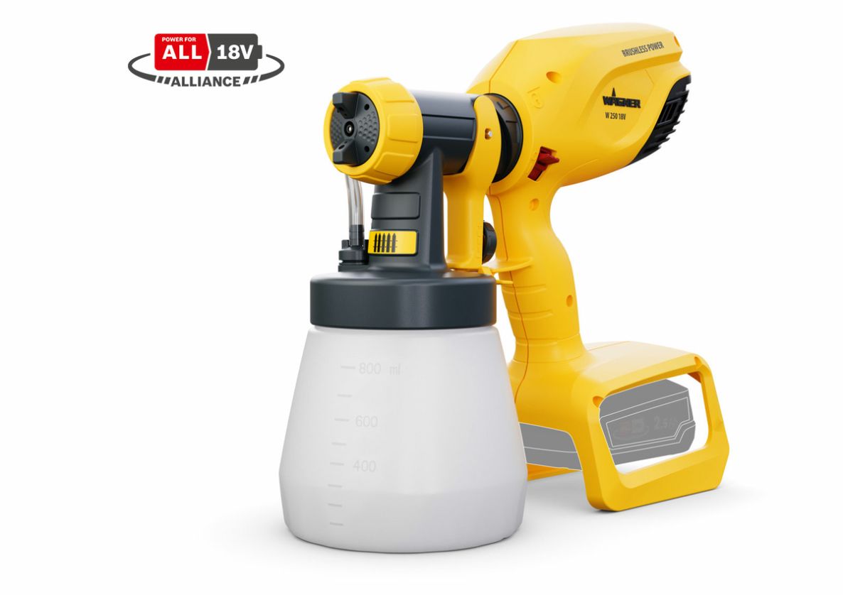 Wagner 2457703 Flexio W 250 Farbspritzgerät 18V ohne Akku und Ladegerät