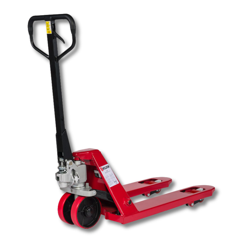 Weldon QPE80 QUALITY Serie Gabelhubwagen kurz 2500kg PU Lenkräder einzeln Poly 800x540mm