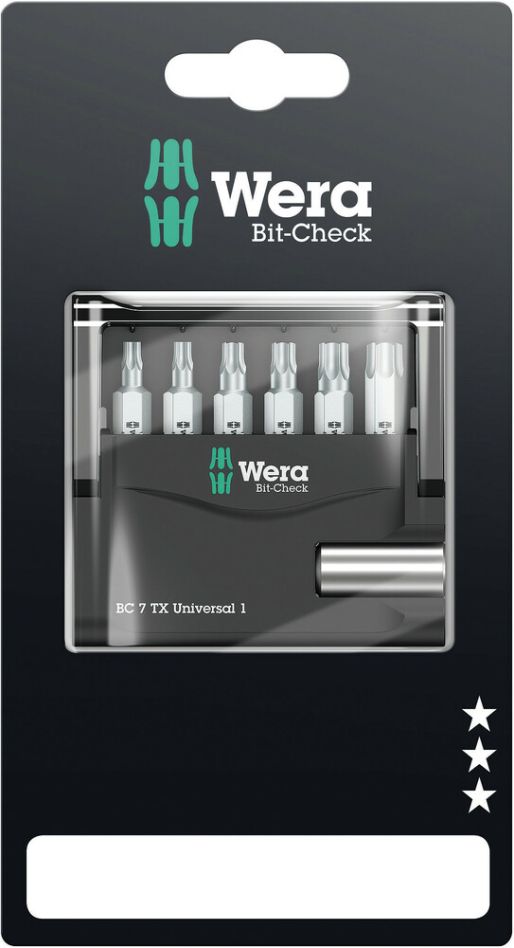 Wera 05073404001 Bit-Check 7 TX Universal 1 SB, 7-teilig