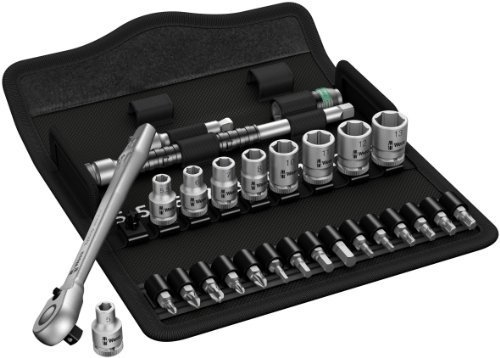 Wera 05004018001 8100 SA 8 Zyklop Metal-Knarrensatz,Umschalthebel,1/4"-Antrieb,metrisch