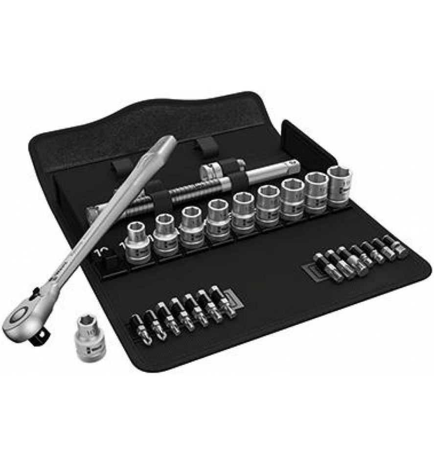 Wera 05004078001 8100 SC 8 Zyklop Metal-Knarrensatz,Umschalthebel,1/2"-Antrieb,metrisch