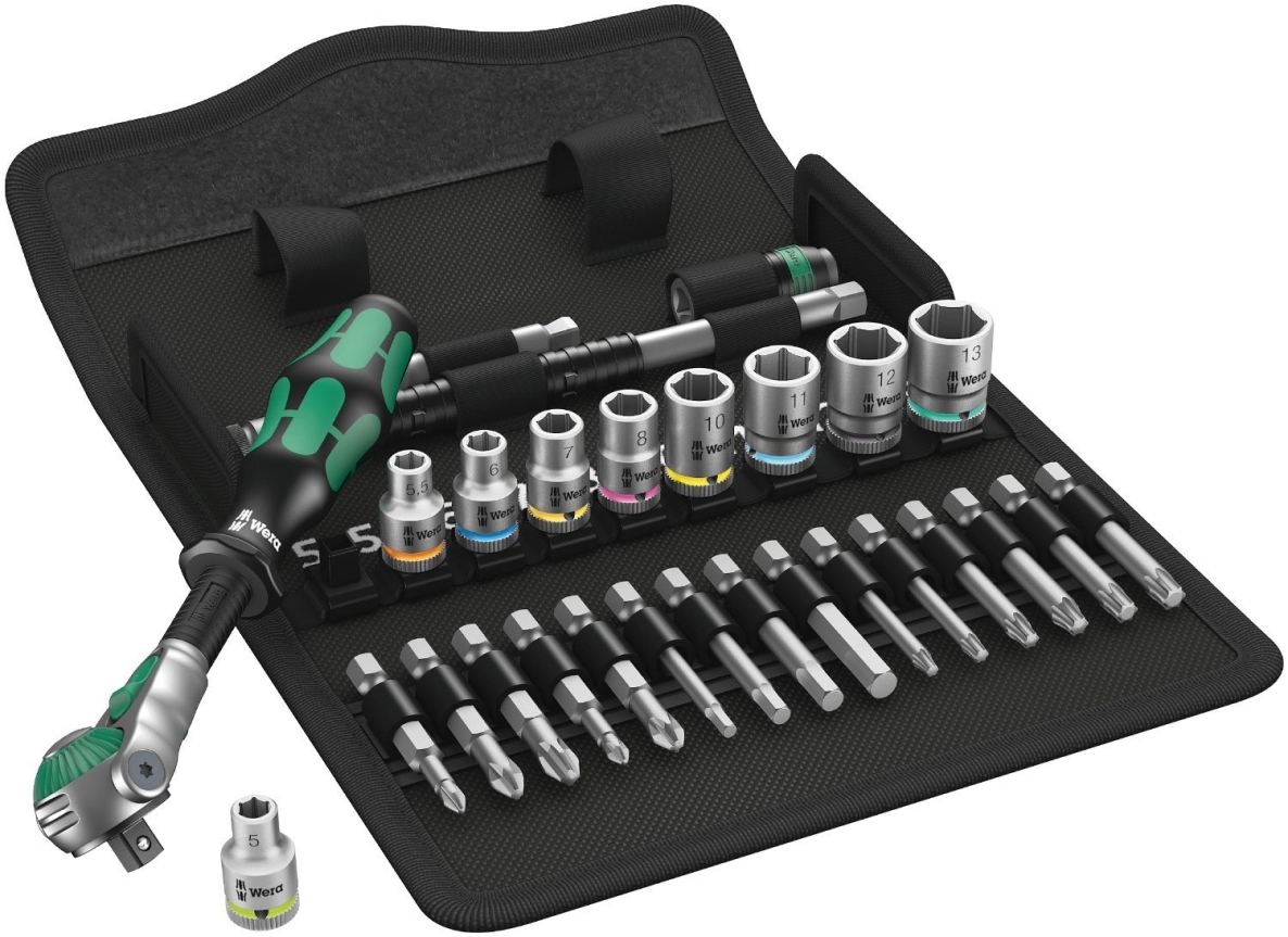 Wera 05004016001 8100 SA 6 Zyklop Speed-Knarrensatz,1/4"-Antrieb,metrisch