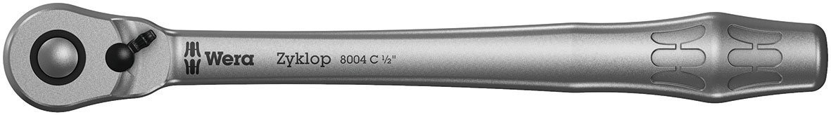 Wera 05004064001 8004 C Zyklop Metal-Knarre mit Umschalthebel mit 1/2"-Antrieb